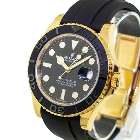 rolex yachtmaster gold black|Rolex yacht master 42 gold.